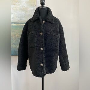 NWT Love Tree Women's Cozy Soft Sherpa Teddy Coat Shacket size L